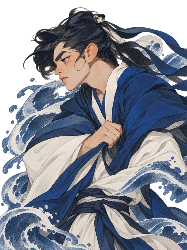Ren Water Day Master, male portrait
